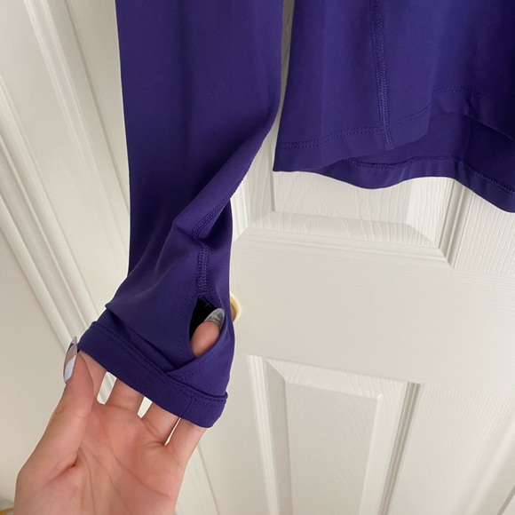 Purple NYU Nike 1/4 Dryfit Top - Picture 8 of 9